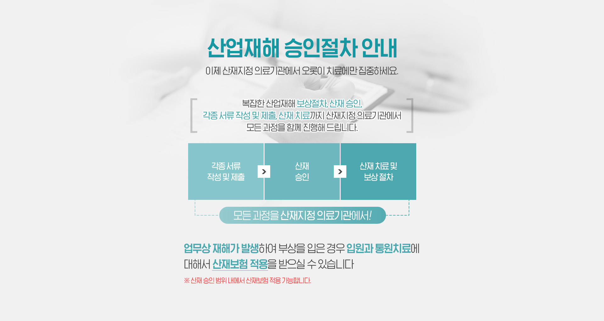 산업재해 전담 상담센터 운영